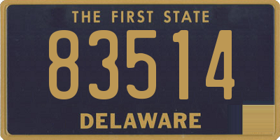 DE license plate 83514