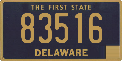 DE license plate 83516