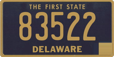 DE license plate 83522