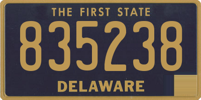 DE license plate 835238