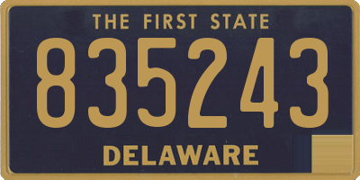 DE license plate 835243