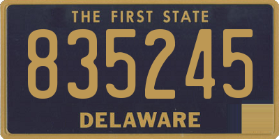 DE license plate 835245
