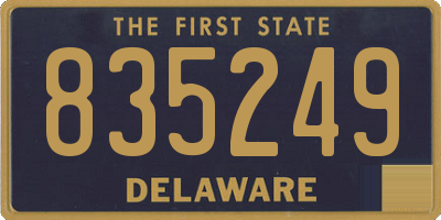 DE license plate 835249