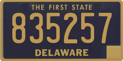 DE license plate 835257
