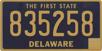 DE license plate 835258