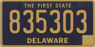 DE license plate 835303