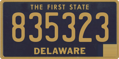 DE license plate 835323
