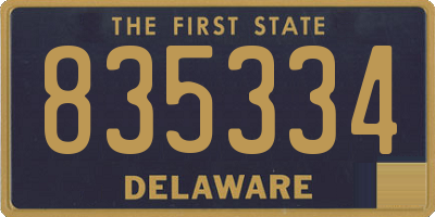 DE license plate 835334