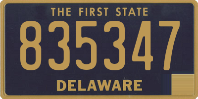 DE license plate 835347