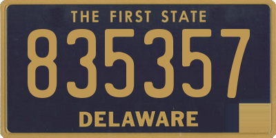 DE license plate 835357