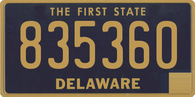 DE license plate 835360
