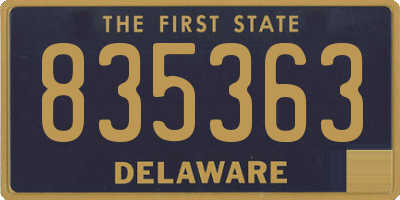 DE license plate 835363