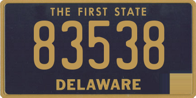 DE license plate 83538