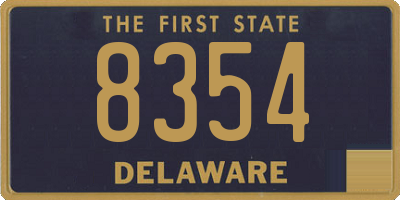 DE license plate 8354