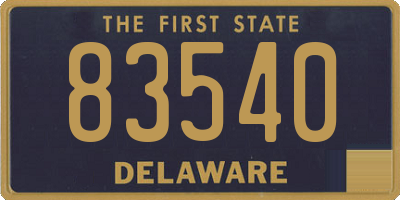 DE license plate 83540