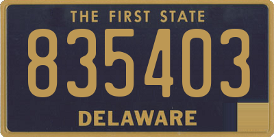 DE license plate 835403