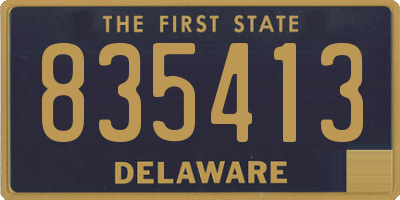 DE license plate 835413