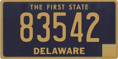 DE license plate 83542