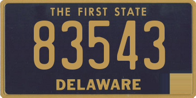 DE license plate 83543