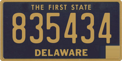 DE license plate 835434