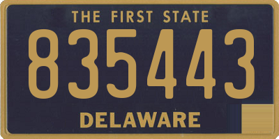 DE license plate 835443