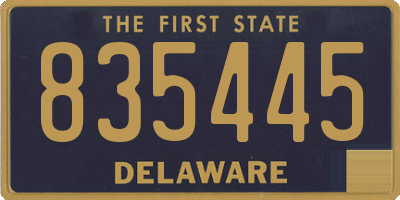 DE license plate 835445