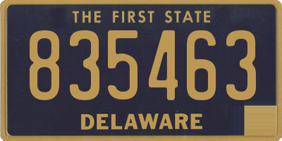 DE license plate 835463