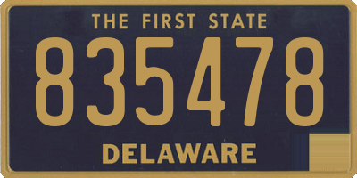 DE license plate 835478