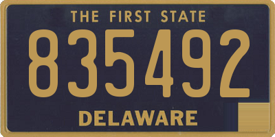DE license plate 835492
