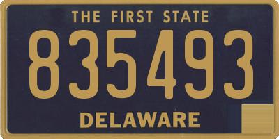 DE license plate 835493