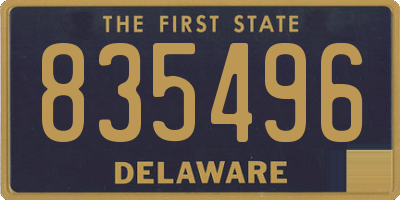 DE license plate 835496