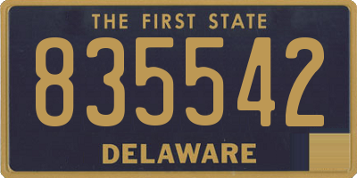 DE license plate 835542