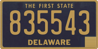 DE license plate 835543