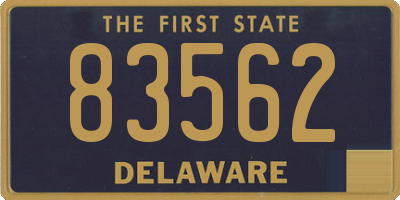 DE license plate 83562