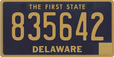 DE license plate 835642