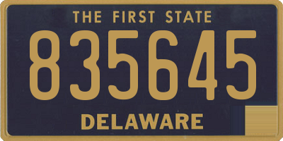 DE license plate 835645