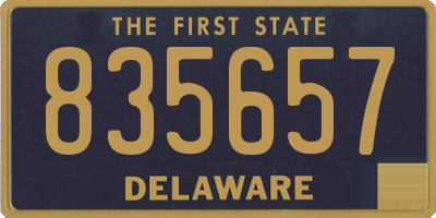 DE license plate 835657