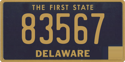 DE license plate 83567