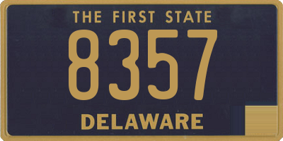 DE license plate 8357