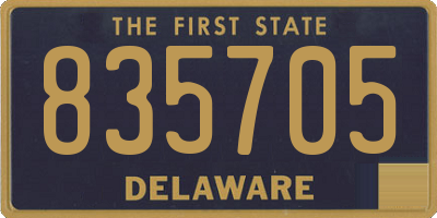 DE license plate 835705
