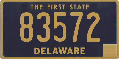 DE license plate 83572