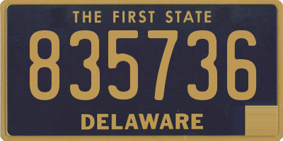 DE license plate 835736