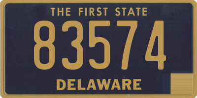 DE license plate 83574
