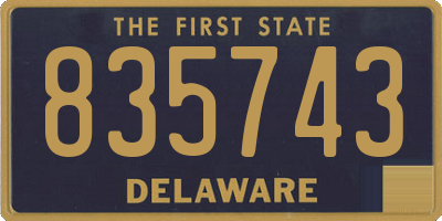 DE license plate 835743