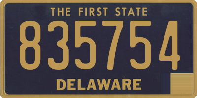DE license plate 835754