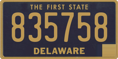 DE license plate 835758