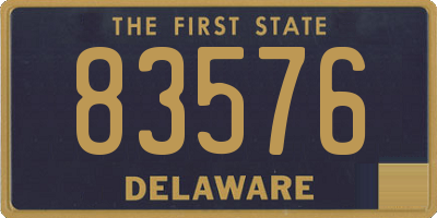 DE license plate 83576