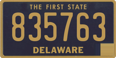 DE license plate 835763