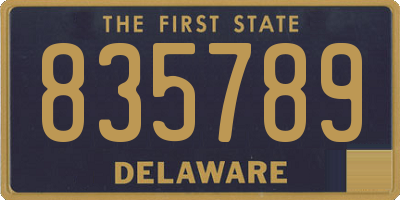 DE license plate 835789