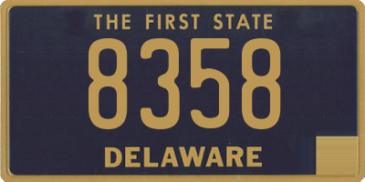 DE license plate 8358